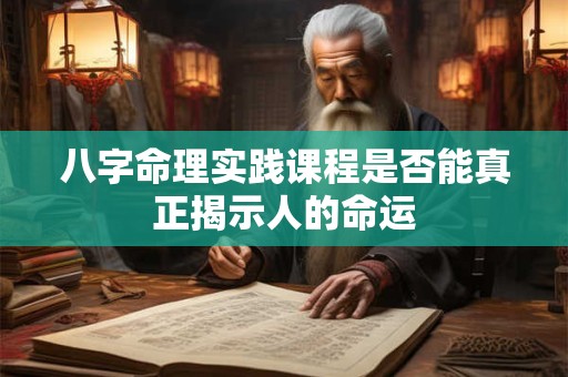 八字命理实践课程是否能真正揭示人的命运