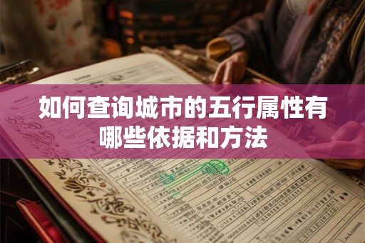 如何查询城市的五行属性有哪些依据和方法