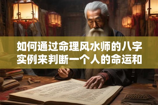 如何通过命理风水师的八字实例来判断一个人的命运和运势