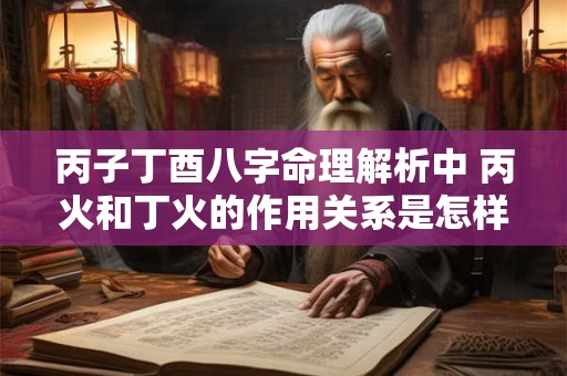 丙子丁酉八字命理解析中 丙火和丁火的作用关系是怎样的