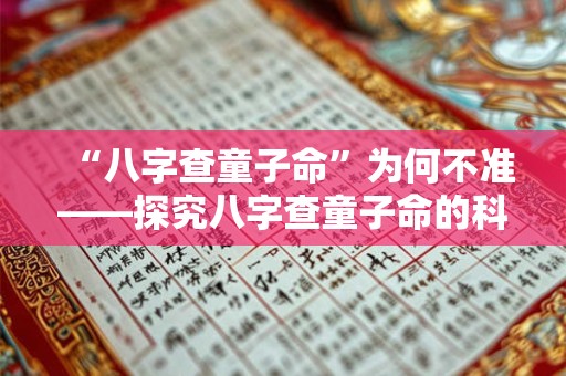 “八字查童子命”为何不准——探究八字查童子命的科学性