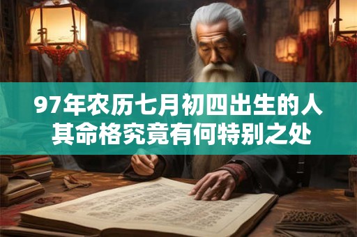 97年农历七月初四出生的人 其命格究竟有何特别之处