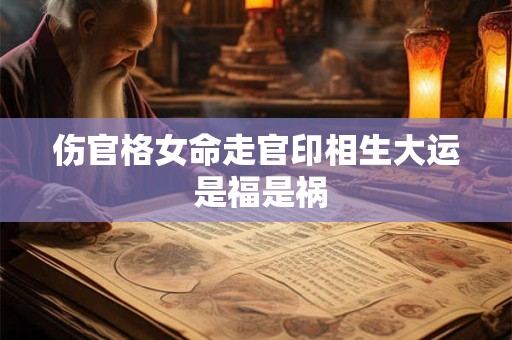 伤官格女命走官印相生大运 是福是祸