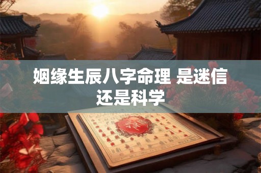 姻缘生辰八字命理 是迷信还是科学