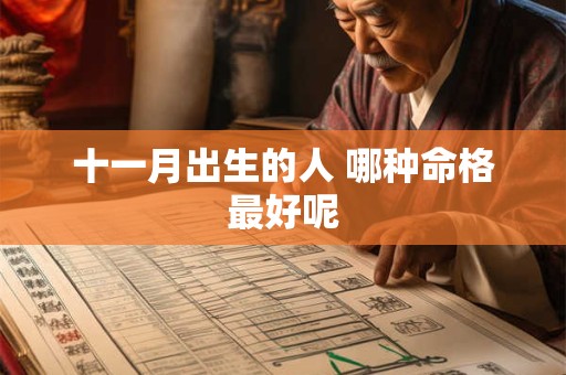 十一月出生的人 哪种命格最好呢