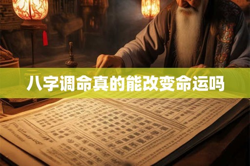 八字调命真的能改变命运吗
