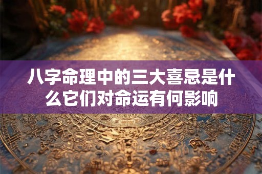 八字命理中的三大喜忌是什么它们对命运有何影响