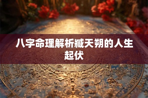 八字命理解析臧天朔的人生起伏