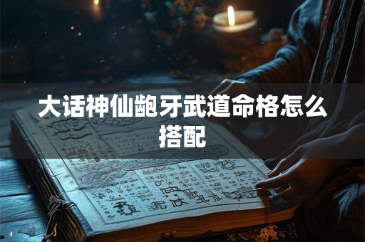 大话神仙龅牙武道命格怎么搭配