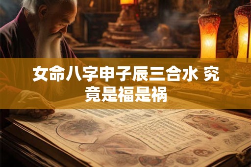 女命八字申子辰三合水 究竟是福是祸