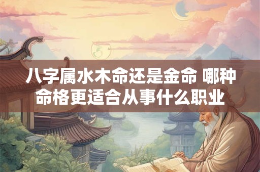 八字属水木命还是金命 哪种命格更适合从事什么职业