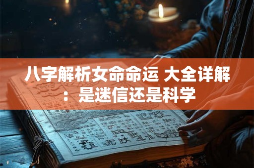八字解析女命命运 大全详解：是迷信还是科学