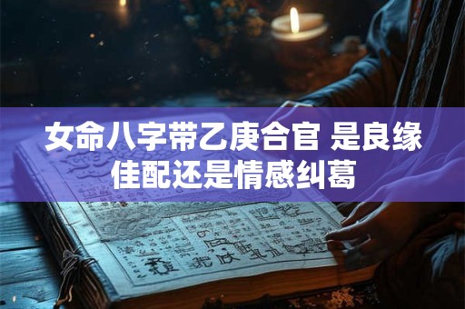 女命八字带乙庚合官 是良缘佳配还是情感纠葛
