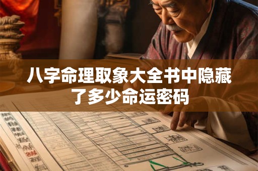 八字命理取象大全书中隐藏了多少命运密码