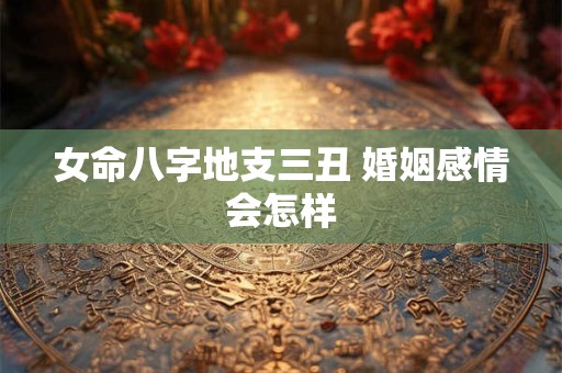 女命八字地支三丑 婚姻感情会怎样