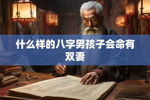什么样的八字男孩子会命有双妻