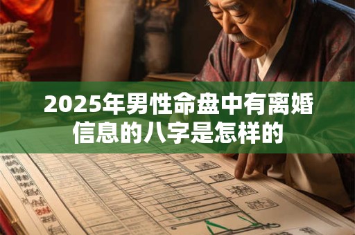 2025年男性命盘中有离婚信息的八字是怎样的