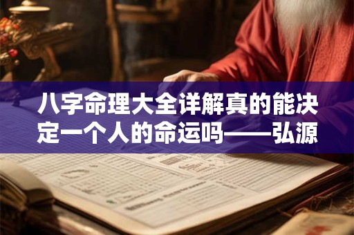 八字命理大全详解真的能决定一个人的命运吗——弘源八字命理