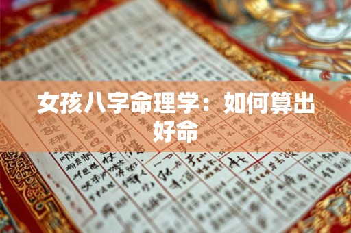 女孩八字命理学：如何算出好命