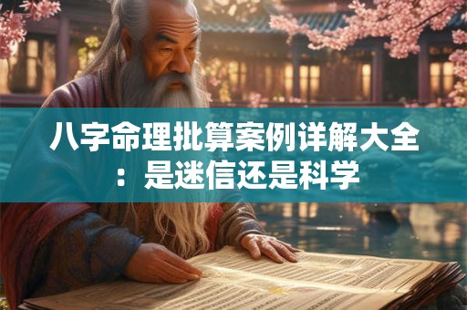 八字命理批算案例详解大全：是迷信还是科学