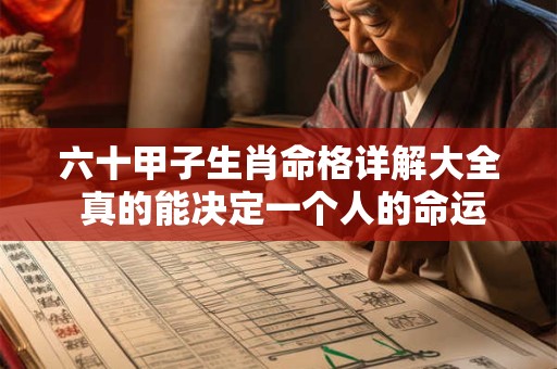 六十甲子生肖命格详解大全 真的能决定一个人的命运吗