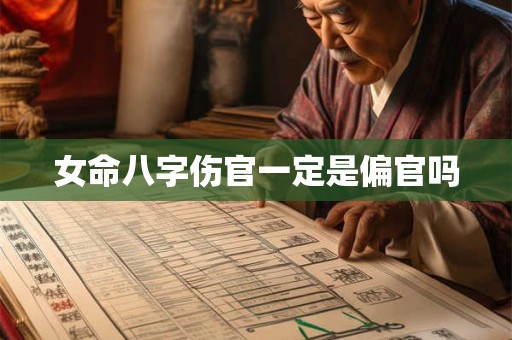 女命八字伤官一定是偏官吗