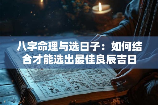 八字命理与选日子：如何结合才能选出最佳良辰吉日