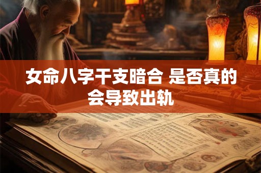 女命八字干支暗合 是否真的会导致出轨