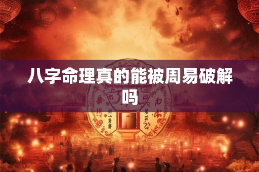 八字命理真的能被周易破解吗