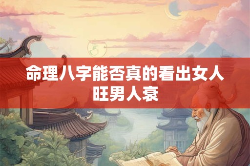 命理八字能否真的看出女人旺男人衰
