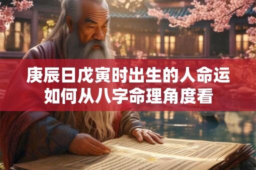 庚辰日戊寅时出生的人命运如何从八字命理角度看