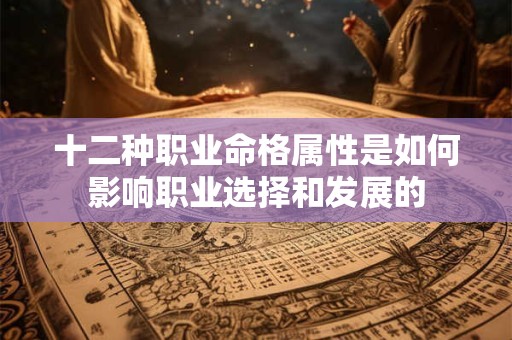 十二种职业命格属性是如何影响职业选择和发展的
