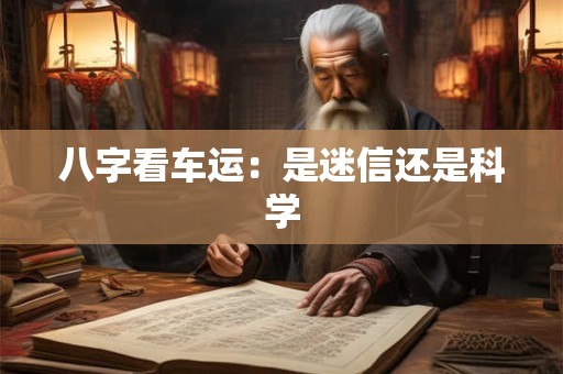八字看车运：是迷信还是科学