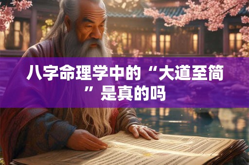 八字命理学中的“大道至简”是真的吗