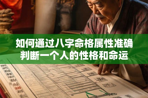 如何通过八字命格属性准确判断一个人的性格和命运
