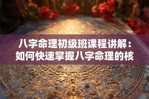 八字命理初级班课程讲解：如何快速掌握八字命理的核心技巧