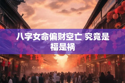 八字女命偏财空亡 究竟是福是祸