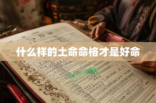 什么样的土命命格才是好命