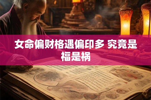 女命偏财格遇偏印多 究竟是福是祸