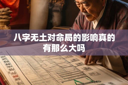 八字无土对命局的影响真的有那么大吗