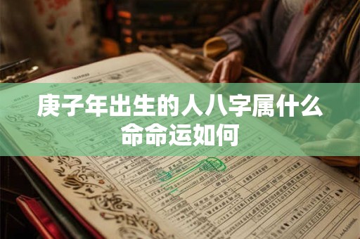 庚子年出生的人八字属什么命命运如何