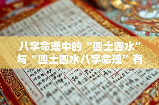 八字命理中的“四土四水”与“四土四水八字命理”有何关联