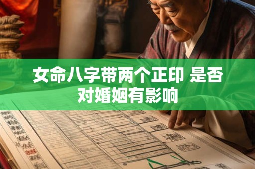 女命八字带两个正印 是否对婚姻有影响