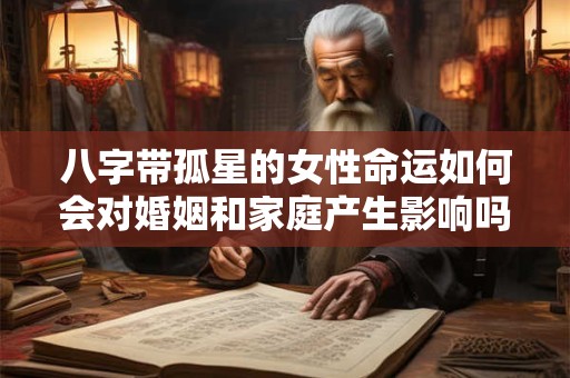 八字带孤星的女性命运如何会对婚姻和家庭产生影响吗