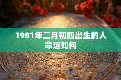 1981年二月初四出生的人命运如何
