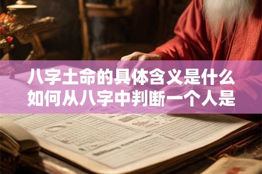八字土命的具体含义是什么如何从八字中判断一个人是否为土命
