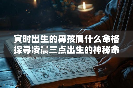 寅时出生的男孩属什么命格探寻凌晨三点出生的神秘命理学密码