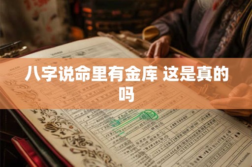 八字说命里有金库 这是真的吗