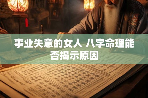 事业失意的女人 八字命理能否揭示原因