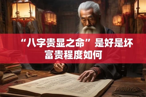 “八字贵显之命”是好是坏富贵程度如何